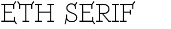 ETH Serif font