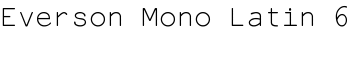 download Everson Mono Latin 6 font