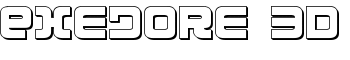 Exedore 3D font