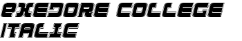 Exedore College Italic font