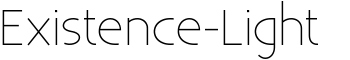 Existence-Light font