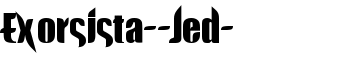 Exorsista--Jed- font