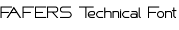 FAFERS Technical Font font