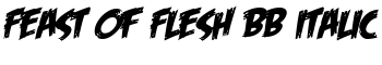 Feast of Flesh BB Italic font