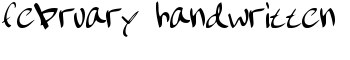 february handwritten font