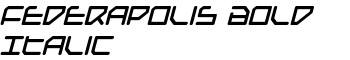 Federapolis Bold Italic font
