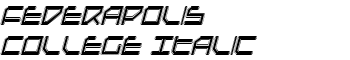 Federapolis College Italic font