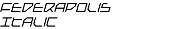 Federapolis Italic font