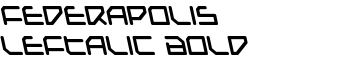 download Federapolis Leftalic Bold font