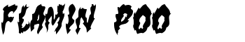 flamin poo font