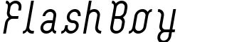 FlashBoy font