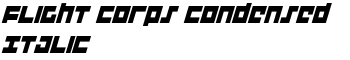 Flight Corps Condensed Italic font