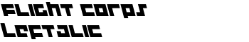 Flight Corps Leftalic font