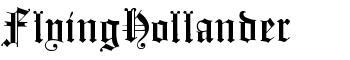 FlyingHollander font