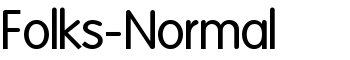 Folks-Normal font