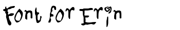 Font for Erin font