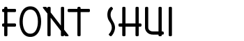 Font Shui font