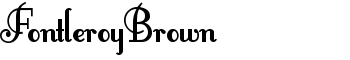 download FontleroyBrown font