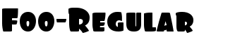 Foo-Regular font