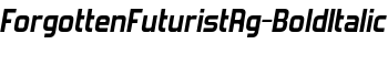 ForgottenFuturistRg-BoldItalic font