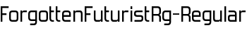 ForgottenFuturistRg-Regular font
