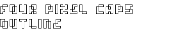 four pixel caps outline font