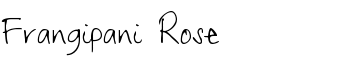 Frangipani Rose font