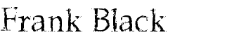 Frank Black font