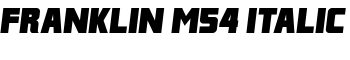 Franklin M54 Italic font