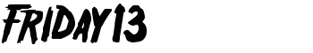 Friday13 font