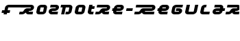 Frozdotre-Regular font