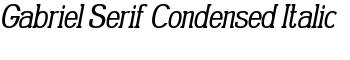 download Gabriel Serif Condensed Italic font