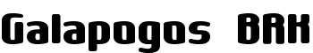 Galapogos BRK font