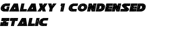 Galaxy 1 Condensed Italic font