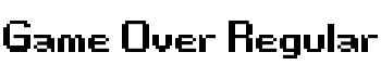 Game Over Regular font