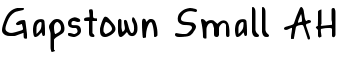 Gapstown Small AH font