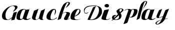 Gauche Display font