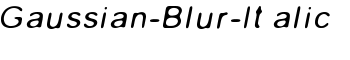 Gaussian-Blur-Italic font