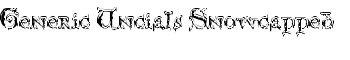 Generic Uncials 'Snowcapped' font