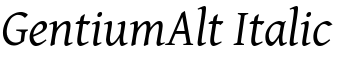 GentiumAlt Italic font