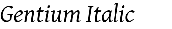 Gentium Italic font