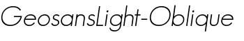 download GeosansLight-Oblique font