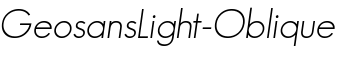 GeosansLight-Oblique font