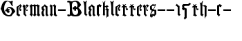 German-Blackletters--15th-c- font