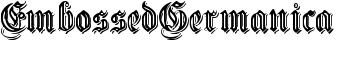 EmbossedGermanica font