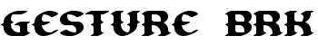 Gesture BRK font