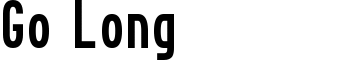 Go Long font