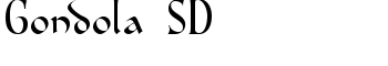 Gondola SD font