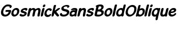 download GosmickSansBoldOblique font