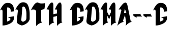 Goth Goma__G font